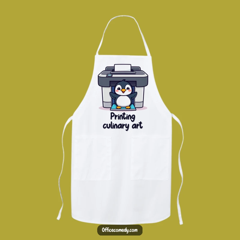 Funny Penguin Printer Apron: Kitchen Fun with a Flipper Chef