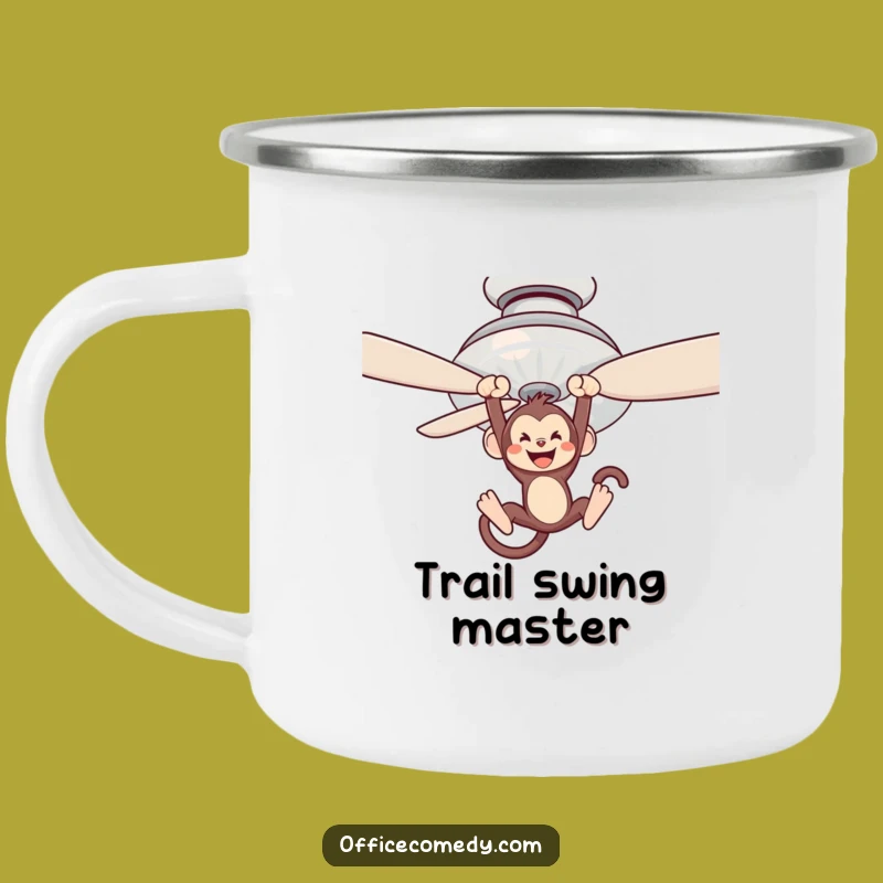 Funny Monkey Fan Mug: Adventure Ready Coffee Cup for Campers