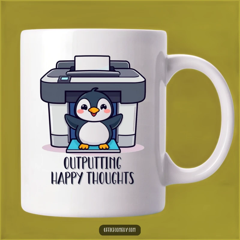 Funny Penguin Printer Mug: Hilarious Cold-Blooded Office Humor Gift