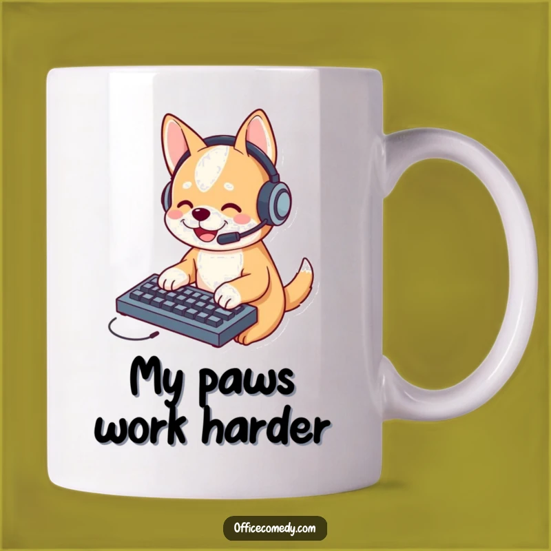 Funny Dog Typing Mug: A Hilarious Gift for Work-From-Home Pet Lovers