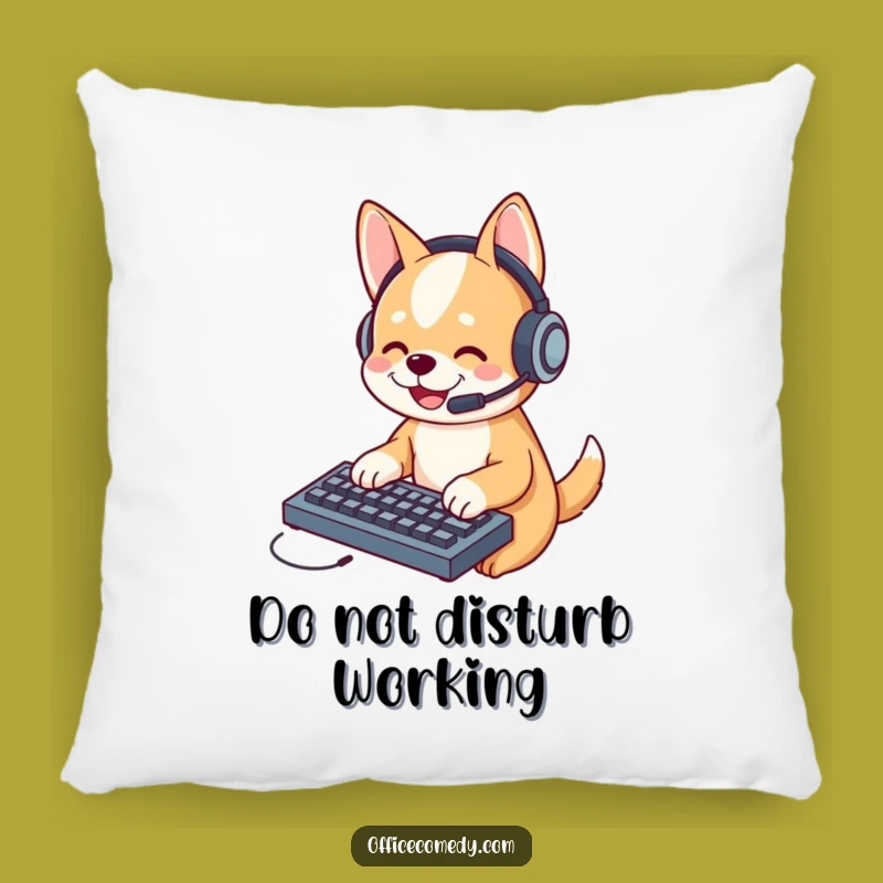 Funny Dog Typing Pillow: Cozy Comfort with a Hilarious Canine Workspace
