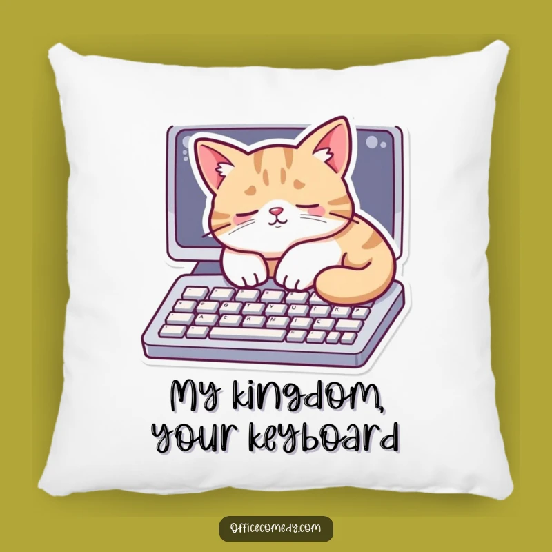 Funny Cat Keyboard Pillow: Cozy Accent Pillow for Cat Naps Gift