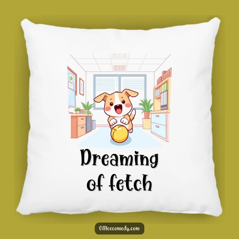 Funny Dog Office Pillow: Comfy Accent Pillow for Laughs Gift