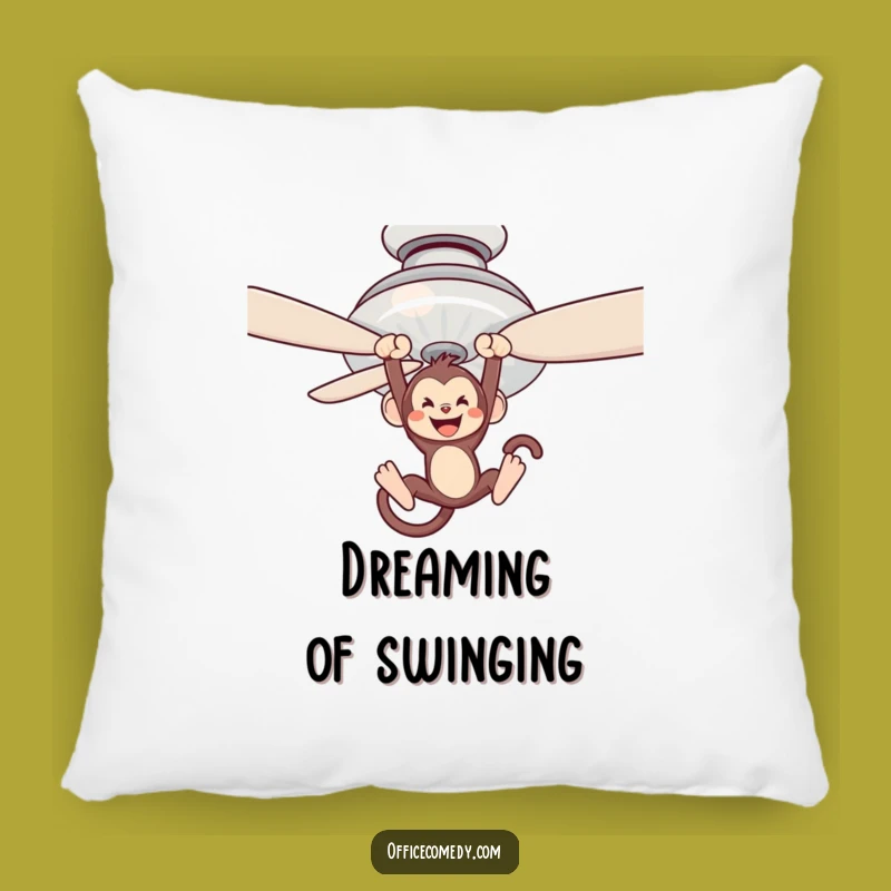 Funny Monkey Fan Pillow: Cozy Accent Pillow for Laughs Gift