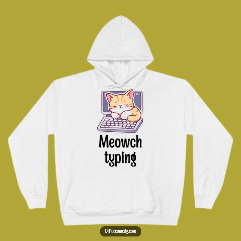 Funny Cat Keyboard Cozy Hoodie: Warm & Whimsical Gift