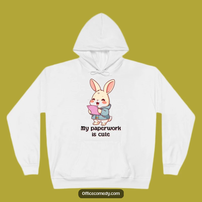 Funny Rabbit Jacket Hoodie: Cozy Comfort with Hilarious Document Stacking