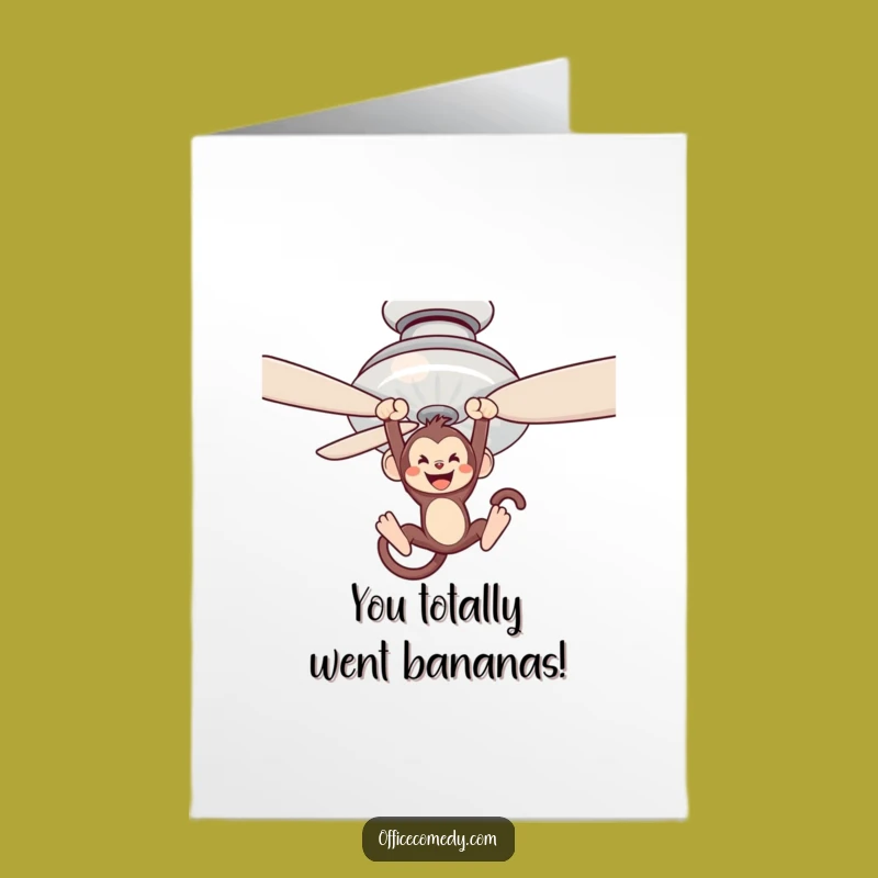 Free Printable Monkey Congratulations Card: Swinging Success!