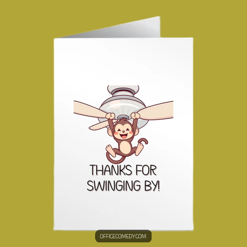 Free Printable Monkey Thank You Card: Thanks a Bunch!